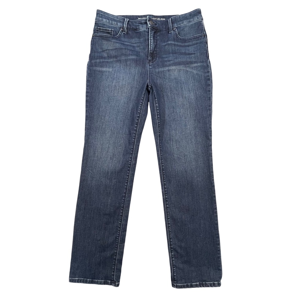 Chico's Dark Wash So Lifting Straight Leg Jeans Women Size 1